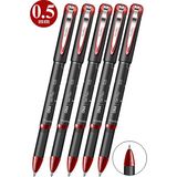 Artlantis Kırmızı Pilot Kalem Dna Gel Pen 5 Adet Scrikss Pilot Kalem 0.5mm Roller Uç Pilot Kalem Ince Uçlu Likit Mürekkepli - Standart