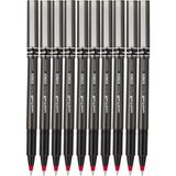Artlantis Kırmızı Pilot Kalem UB-155 Micro Deluxe 10 Adet Uniball Pilot Kalem 0.5 mm Roller Uçlu Pilot Kalem Ince Uçlu Likit - 0.5mm - Standart