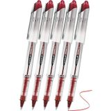 Artlantis Kırmızı Pilot Kalem UB-200 Vision Elite 0.8mm 5 Adet Uniball Pilot Kalem 0.8 mm Roller Uçlu Pilot Kalem İnce Uçlu Likit