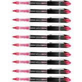 Artlantis Kırmızı Pilot Kalem UB-205 Vision Elite 0.5mm 10 Adet Uniball Pilot Kalem 0.5 mm Roller Uçlu Pilot Kalem İnce Uçlu Likit