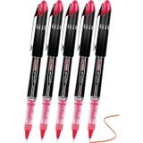 Artlantis Kırmızı Pilot Kalem UB-205 Vision Elite 0.5mm 5 Adet Uniball Pilot Kalem 0.5 mm Roller Uçlu Pilot Kalem İnce Uçlu Likit