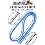 Artlantis Kobra Cetvel 40 cm 1 Adet Çizim Kıvrılan Plastik Esnek Eğri Cetvel Tekstil Kumaş Dikiş Ölçüm Şablon Yumuşak Cetvel - Çok Renkli - Standart