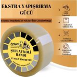 Artlantis Koli Bandı Şeffaf 45X100 12'li 1 Paket Artlantis Koli Bantı 45*100 Ambalajlama Bandı Şeffaf Ekstra Yapıştırma Kaliteli 12 Li