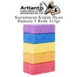 Artlantis Köpük Hamur 5 Renk 5 Gr 1 Paket Kurumayan Köpük Oyun Hamuru Hafif Yumuşak Hamur Okul Öncesi Anasınıfı Kreş Etkinlikleri
