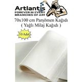 Artlantis Krem Renkli Parşömen Kağıdı 70x100 cm 10 Adet Yağlı Çizim İçin İnce Milaj Kağıdı
