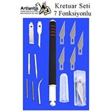 Artlantis Kretuar 7 Fonksiyonlu Yedek Bıçaklı 1 Paket Hobi Maket Tasarım Çelik Neşteri