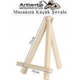 Artlantis Küçük Akrobat Şövale Masaüstü 1 Adet Mini Katlanabilir Tuval Çerçeve Fotoğraf Sövale Ressam Sehbası Resim Standı - Standart - Naturel