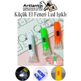 Artlantis Küçük El Feneri LED Işıklı 3 Adet Anahtarlıklı Mini El Feneri Ilk Yardım Feneri Deprem Feneri Karne Hediyesi - Çok Renkli - Standart
