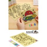 Artlantis Kum Boyama Seti 50 Adet 20X30 cm A4 Boyutunda Büyük Boy Kaliteli Kum Boyama Çalışması Tuz Boyama Etkinlik - Standart - Renkli