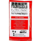 Artlantis Kumaş Boyası Toz 12 gr 1 Adet Südor Toz Kumaş Boyası Kot Pantalon Gömlek Tişört Tekstil Kumaş Boyası 1 Adet - Kırmızı
