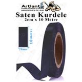 Artlantis Kurdele Saten 2 Cm 10 Metre 1 Adet Saten Kurdela Parlak Hediye ve Süsleme Şeridi Süs Paketleme Çiçek Saç El Sanatı