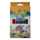 Artlantis Kuru Boya Jumbo 12 Renk Tam Boy 1 Paket Adel Jumbo Kuru Boya Kalemi Kolay Kullanım Canlı Renkler
