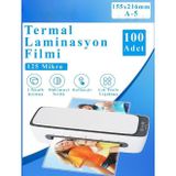 Artlantis Laminasyon Filmi Parlak A5 100 lü 1 Paket 125 Mikron Laminasyon Kaplama Pvc Kaplama Poşe