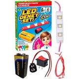 Artlantis LED Deney Seti 1 Paket Basit Elektrik Devresi 9 Volt Pil Beyaz LED Işık Anahtar 9 Volt Pil Yatağı - Çok Renkli - Standart