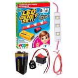 Artlantis Led Deney Seti 1 Paket Basit Elektrik Devresi 9 Volt Pil Beyaz Led Işık Anahtar 9 Volt Pil Yatağı