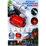 Artlantis LED Işıklı Bisiklet Ön ve Arka Aydınlatma Işığı 1 Paket K-4414 Bisiklet Ön Far ve Arka Stop Lambası - Kırmızı - Beyaz - Standart