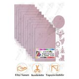 Artlantis Lila Simli Karton A3 30x40 cm 10 lu 1 Paket Simli Fon Kartonu Parıltılı Kağıt Anasınıfı Kreş Etkinlik Proje
