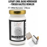 Artlantis Linol Mürekkebi 100 ml 1 Adet Lutart Linol Baskı Boya Mürekkebi Blok Baskı Sanat Su Bazlı Matbaa Mürekkebi Hobi - Beyaz