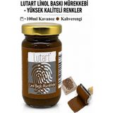 Artlantis Linol Mürekkebi 100 ml 1 Adet Lutart Linol Baskı Boya Mürekkebi Blok Baskı Sanat Su Bazlı Matbaa Mürekkebi Hobi - Kahverengi