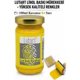 Artlantis Linol Mürekkebi 100 ml 1 Adet Lutart Linol Baskı Boya Mürekkebi Blok Baskı Sanat Su Bazlı Matbaa Mürekkebi Hobi - Sarı