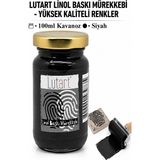 Artlantis Linol Mürekkebi 100 ml 1 Adet Lutart Linol Baskı Boya Mürekkebi Blok Baskı Sanat Su Bazlı Matbaa Mürekkebi Hobi - Siyah