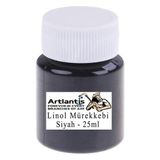 Artlantis Linol Mürekkebi Siyah 25 ml 1 Adet Linol Baskı Mürekkebi Blok Baskı Sanat Hobi - Standart