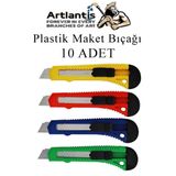 Artlantis Maket Bıçağı Plastik Büyük Boy 10 Adet 18 mm Plastik Falçata Bıçağı Büyük Boy