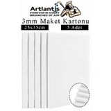 Artlantis Maket Kartonu Beyaz Fotoblok 3 Mm 25x35 Cm 5 Adet Hobi Sanat Okul Köpüklü Straforlu Maket Kartonu Maket Yapımı