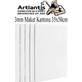 Artlantis Maket Kartonu Beyaz Fotoblok 3 mm 35X50 cm 5 Adet Hobi Sanat Okul Köpüklü Straforlu Mak - Çok Renkli
