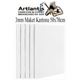 Artlantis Maket Kartonu Beyaz Fotoblok 3 mm 50x70 cm 5 Adet Hobi Sanat Okul Köpüklü Straforlu Maket Kartonu