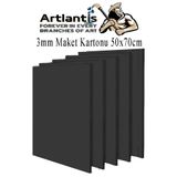 Artlantis Maket Kartonu Siyah Fotoblok 3 mm 50x70 cm 5 Adet Hobi Sanat Okul Köpüklü Straforlu Maket Kartonu
