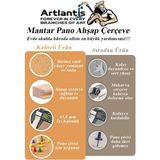 Artlantis Mantar Pano Ahşap Çerçeve 45X60 cm 1 Adet Harita Çivisi Hediyeli Duvara Monte Mantar Çerçeve Evde Okulda Büroda Ofiste - Naturel - Standart