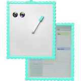 Artlantis Manyetik Çift Taraflı Yazı Tahtası Renkli 29X29 cm 1 Adet Çocuklar Için Silinebilir Mıknatıslı Yazı Tahtası Plastik - Mavi
