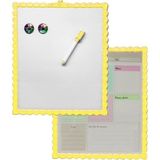 Artlantis Manyetik Çift Taraflı Yazı Tahtası Renkli 29X29 cm 1 Adet Çocuklar Için Silinebilir Mıknatıslı Yazı Tahtası Plastik - Sarı