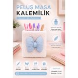 Artlantis Masaüstü Peluş Kalemlik Organizer 1 Adet PP-283 Renkli Masa Üstü Kalemlik Düzenleyici Plastik Ofis Büro Ev Çalışma Masası - Açık Mavi