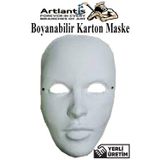 Artlantis Maske Boyama 1 Adet Boyanabilir Karton Maske Lastikli İnsan Yüzü Suratı Yerli Üretim Okul Sınıf Etkinlikleri Hobi