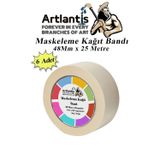 Artlantis Maskeleme Bandı Kağıt Bant 48 mm 25 Metre 6 Adet Boya Bantı Maskeleme Kağıt Bant Duvar Yağlı Boya Badana