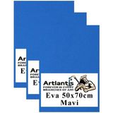Artlantis Mavi Eva 50 x 70 cm 3 Adet Eva Süngeri Okul Kreş Anasınıfı Elişi Etkinlikleri - Standart - 50x70cm