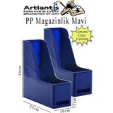 Artlantis Mavi Magazinlik Demonte Plastik 2 Adet Plastik Kutu Klasörü Magazinlik A4 Dosya ve Masa Düzenleyici Sınıf Ev Ofis - Standart