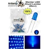 Artlantis Mavi Mantar LED Diyot Lamba 150 Li 1 Paket Mavi 4.8 mm Mini Mantar LED Lamba Deney Bilim Proje Arduino Işığı - Standart
