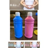 Artlantis Mavi Pembe Cinsiyet Belirleme Parmak Boyası 1 Adet 500 ml Kız Cinsiyet Açıklama Boyası Yıkanabilir Zararsız - Standart