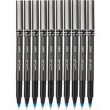 Artlantis Mavi Pilot Kalem UB-155 Micro Deluxe 10 Adet Uniball Pilot Kalem 0.5 mm Roller Uçlu Pilot Kalem Ince Uçlu Likit Mürekkep - 0.5mm - Standart