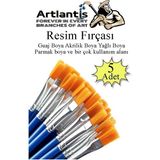 Artlantis Mavi Sentetik Resim Fırçası Seti 5 Adet Çocuklar ve Sanatçılar İçin Uygun