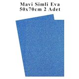 Artlantis Mavi Simli Eva 50x70 cm 2 Adet Simli Eva Süngeri Okul Kreş Anasınıfı Elişi Etkinlikleri