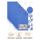 Artlantis Mavi Simli Karton A5 15x20 cm 10 lu 1 Paket Simli Fon Kartonu Parıltılı Kağıt Anasınıfı Kreş Etkinlik Proje