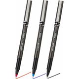 Artlantis Mavi Siyah Kırmızı Pilot Kalem UB-155 Micro Deluxe 3 Adet Uniball Pilot Kalem 0.5 mm Roller Uçlu Pilot Kalem İnce Uçlu