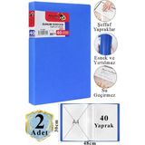 Artlantis Mavi Sunum Dosyası 40 Lı 2 Adet Poşet Dosyalı Katalog Dosyası 40 Poşetli Kendinden Dosya Plastik Kapaklı - Standart