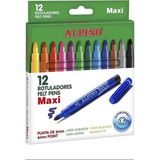 Artlantis Maxi Jumbo Keçeli Kalem 12 Renk Alpino 1 Adet Maxi Keçeli Kalem Rotuladores - Renkli