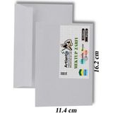 Artlantis Mektup Zarfı Silikonlu 114X162 mm 250 Adet 1 Paket Artlantis Cırtlı Beyaz Zarf Takı Zarfı Düğün Para Zarfı - Standart