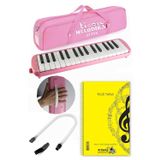 Artlantis Melodika 32 Tuşlu Pembe Bez Çantalı 1 Adet Müzik Defteri A4 Plastik Kapak 40 Yaprak Spralli 1 Adet Hortumlu Melodika Ask